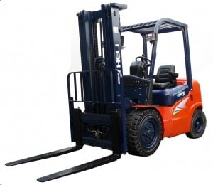 De hefmast van een heftruck De hefmast van een heftruck